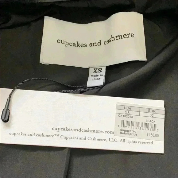 BNWT Cupcakes and cashmere faux leather Moto Jacket size Xs - Picture 7 of 7